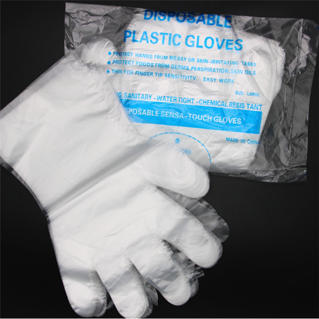 100pcs/bolsa Guantes de cocina desechables de LDPE