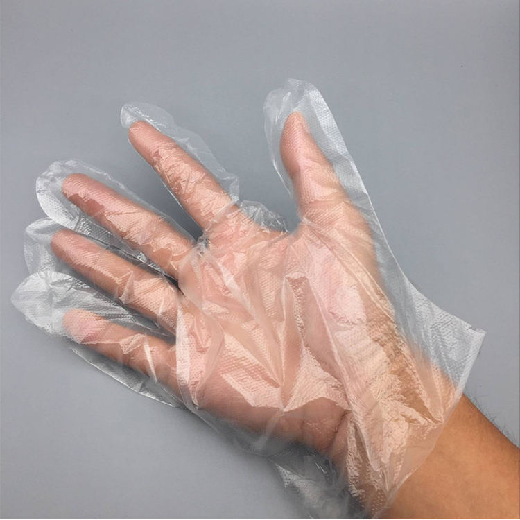 Guantes de polietileno de 100 piezas transparentes