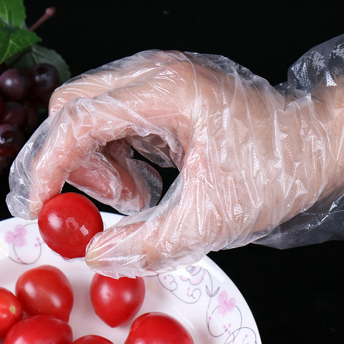 Guantes de PE multiusos desechables de grado alimenticio para el hogar