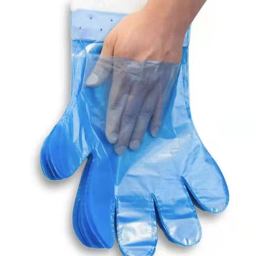 Guantes desechables de PE blanco de grado alimenticio