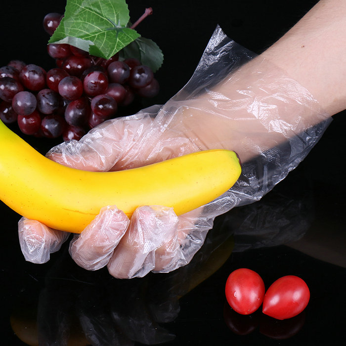 Guantes desechables de plástico PE para salones de belleza