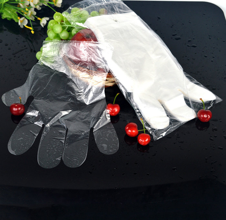 Guantes desechables de plástico PE para preparación de alimentos